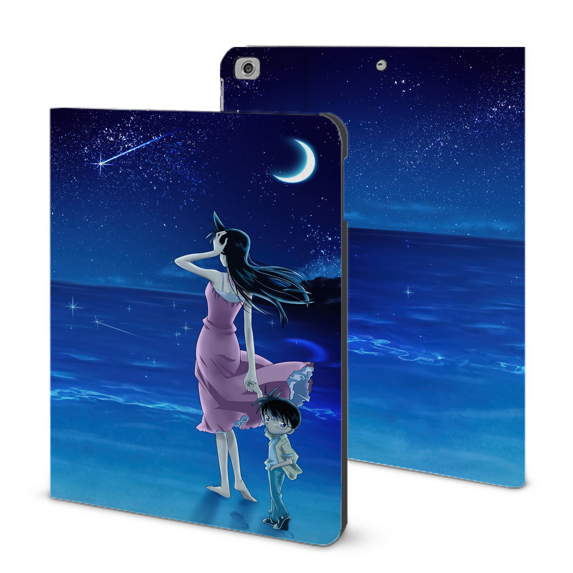 （画像用） 名探偵コナン Detective Conan IPad ケース ブック型 PUレザー TPU 耐衝撃 軽量 薄型 ペン収納なし 全面保護 IPad 各モデル対応